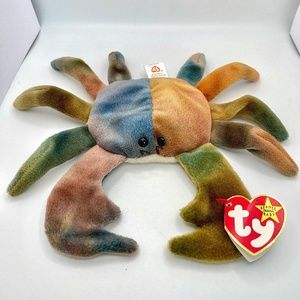 Ty Beanie Baby Claude the Crab plush tie-dye toy
